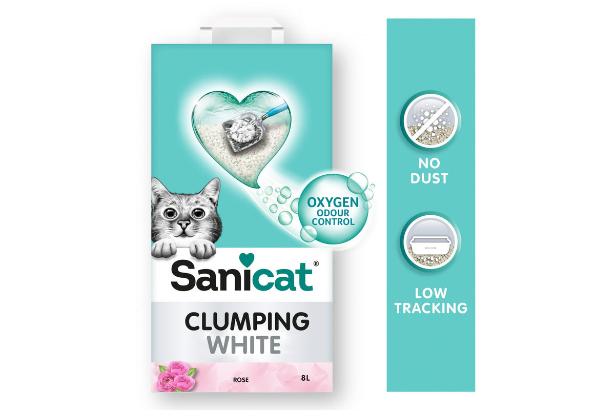 SaniCat Cat Litter Rose Petal Clumping 8L.