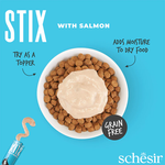 SCHESIR Stix Creamy with Salmon - Treat for Cats - 6 X 15g =90g.