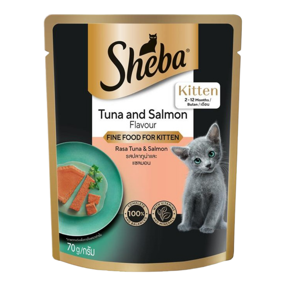 Sheba Premium Kitten Food Tuna & Salmon 70g