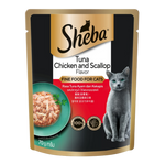 Sheba Premium Cat Food Tuna & Chicken with Scallop 70g