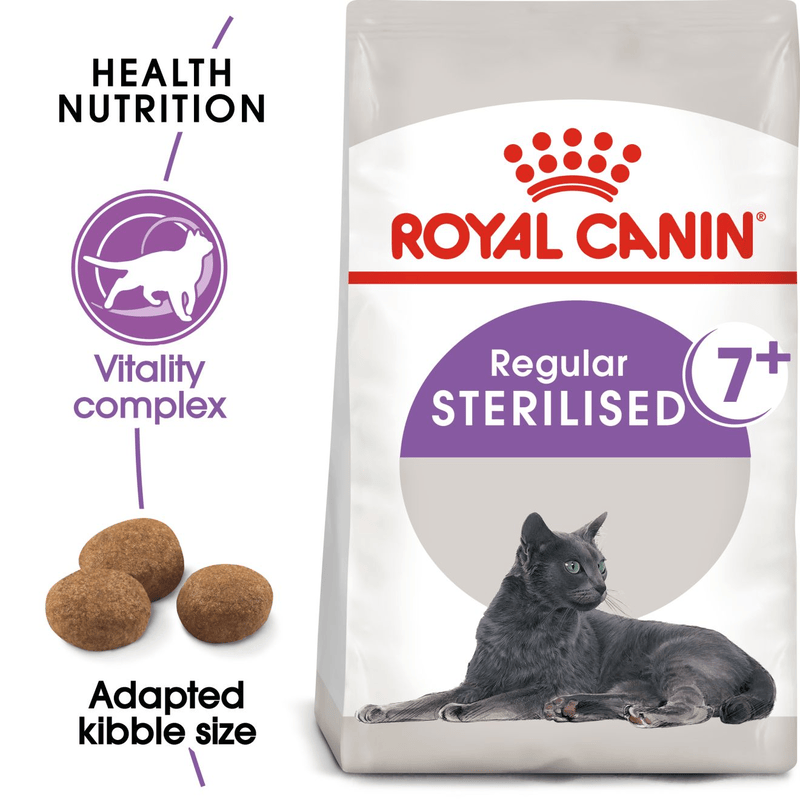 Royal Canin Sterilised 7+ All Breeds Mature Cat Food 1.5kg.