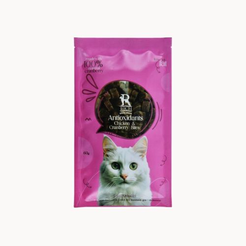 rich cat bites - chicken & cranberry 60 g.