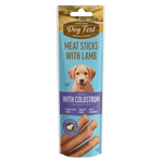 Package of Dog Fest Meat Sticks with Lamb on a white background
