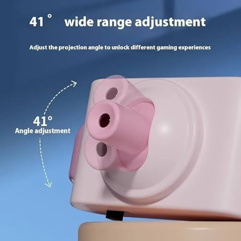Gaming monitor stand with pink adjustable head on a blue background