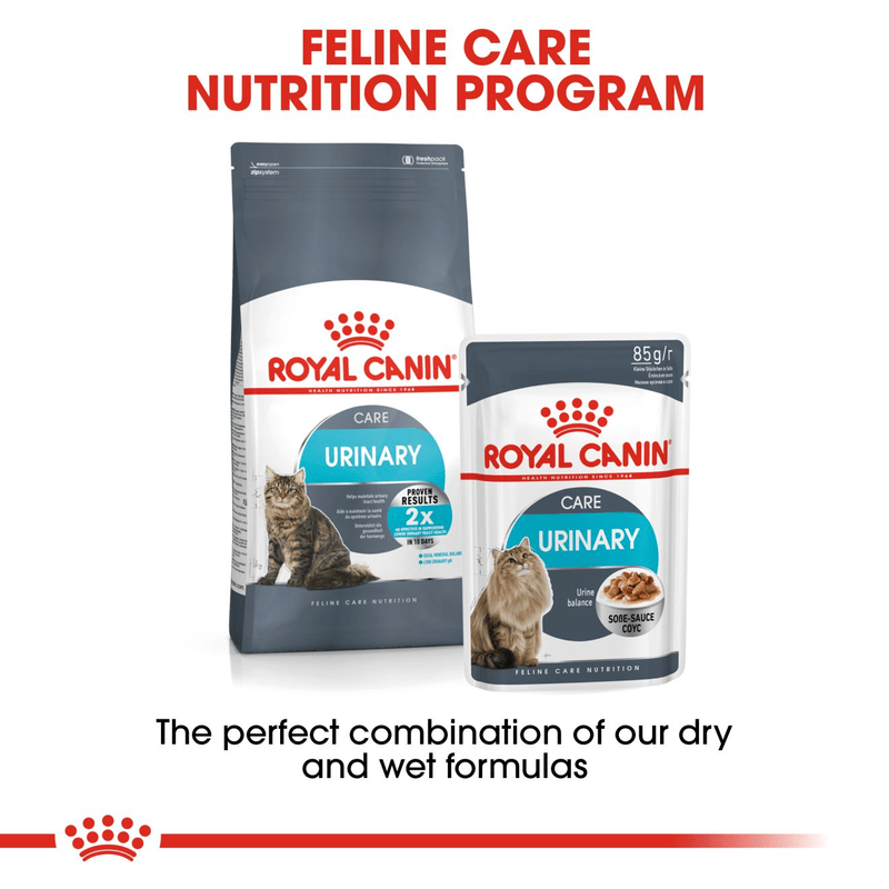 Royal Canin Urinary Care All Breeds Adult Cat Food.