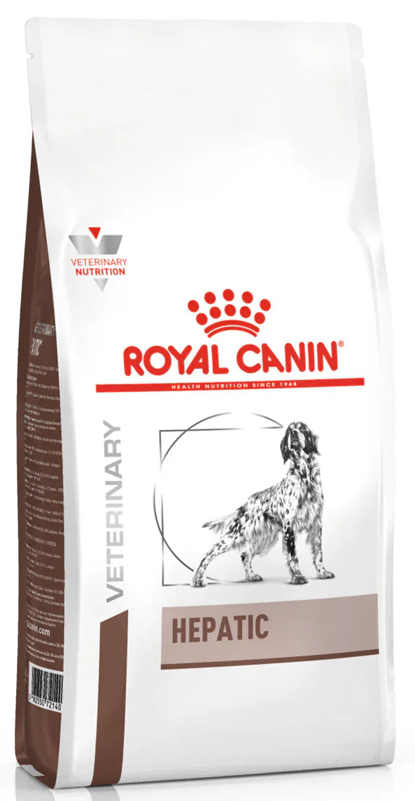 Royal Canin Hepatic All Breeds Adult Dog Food.