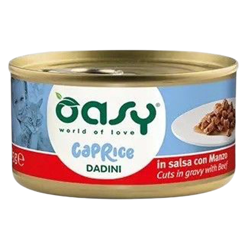 Oasy Wet Cat Food Caprice Dadini Cuts in Gravy with Beef 85g Petfast.shop Oasy Cat Food Wet Food petfast.shop Egypt POA6003S Default Title 70.00