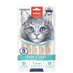 Wanpy cat treat package with a cat's face on the packaging