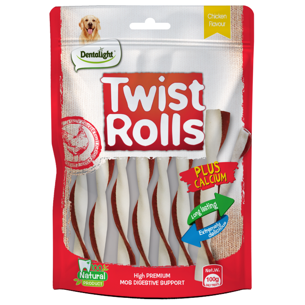 Dentalight Dent Fresh Dog Treat Twist Meaty Plus Calcium with Chicken 100g Petfast.shop Dentalight Chewy Treat Dental Treat Dog Exclusive Treats petfast.shop Egypt PDE5956S Default Title 295.00