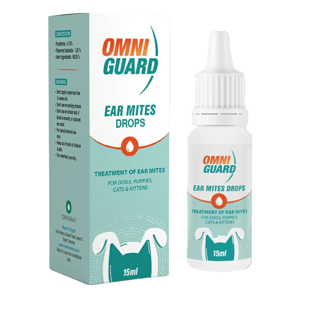 Omni Guard Ear Mites Drops Cats And Dogs 15ml.