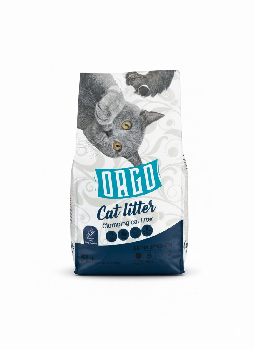 orgo white cat litter baby powder 5l.