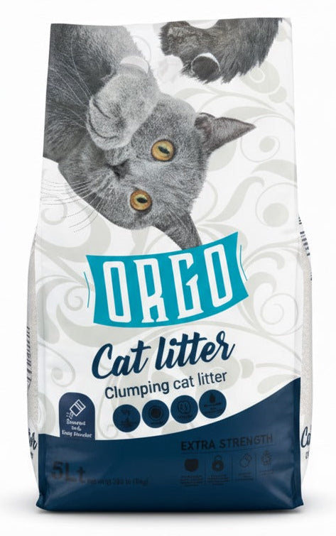 orgo white cat litter baby powder 5l.