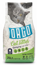 orgo white cat litter green apple 20l.