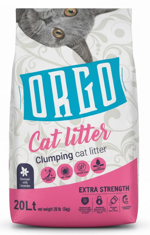 orgo white cat litter lavender 20l.