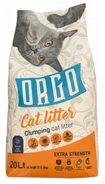 orgo white cat litter jasmine 20l.