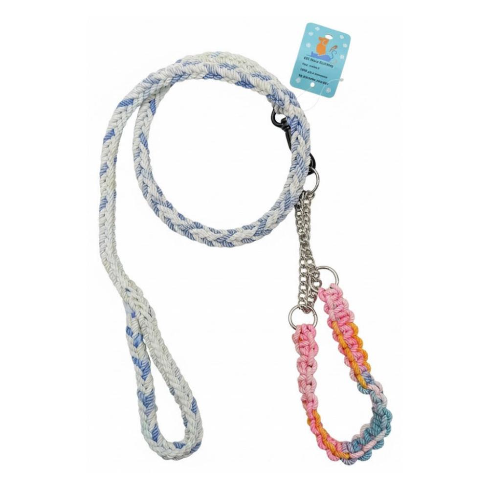 MouSsa HAND MADE Nylon Pet Collars Dog Rope Leash S.