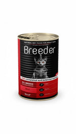 breeder pate canned food for adult cat beef 400g.