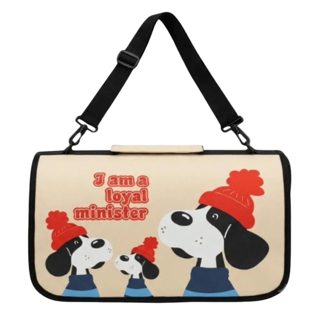 Nunbell Pet Hand Bag Cute Dog Print 30*20*20 Cm