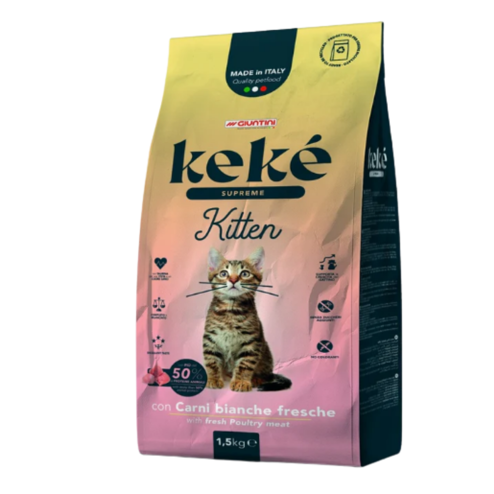 Buy 2 + Get 1 Free Keke Supreme Kitten Complete food for kittens 1.5 Kg Petfast.shop Keke Bundles Cat Dry Food Exclude Food petfast.shop EgyptDefault Title 1020.00