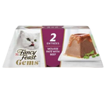 X2 Fancy Feast Wet Cat Food Mousse Pate With Beef And A Halo Of Savory Gravy 2*57 g