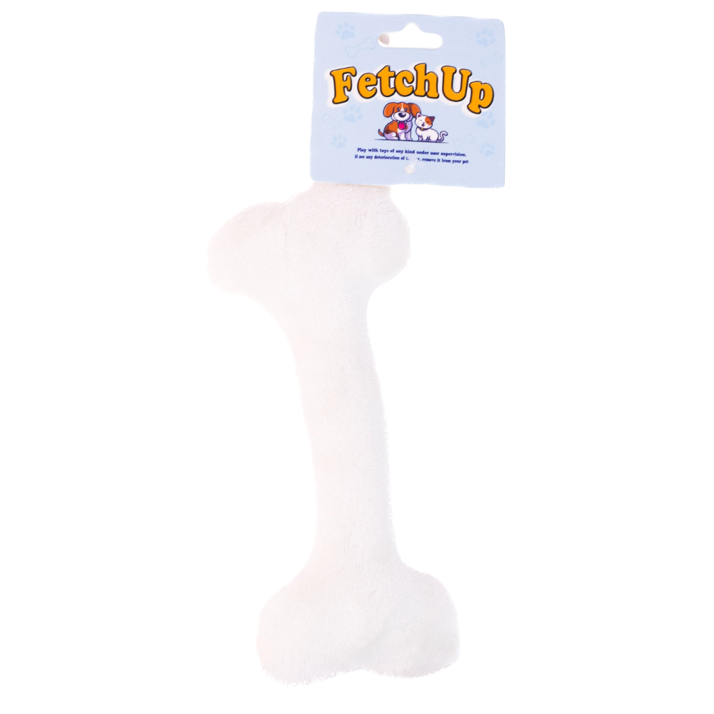 Fetch Up White Bone Dog Toy.