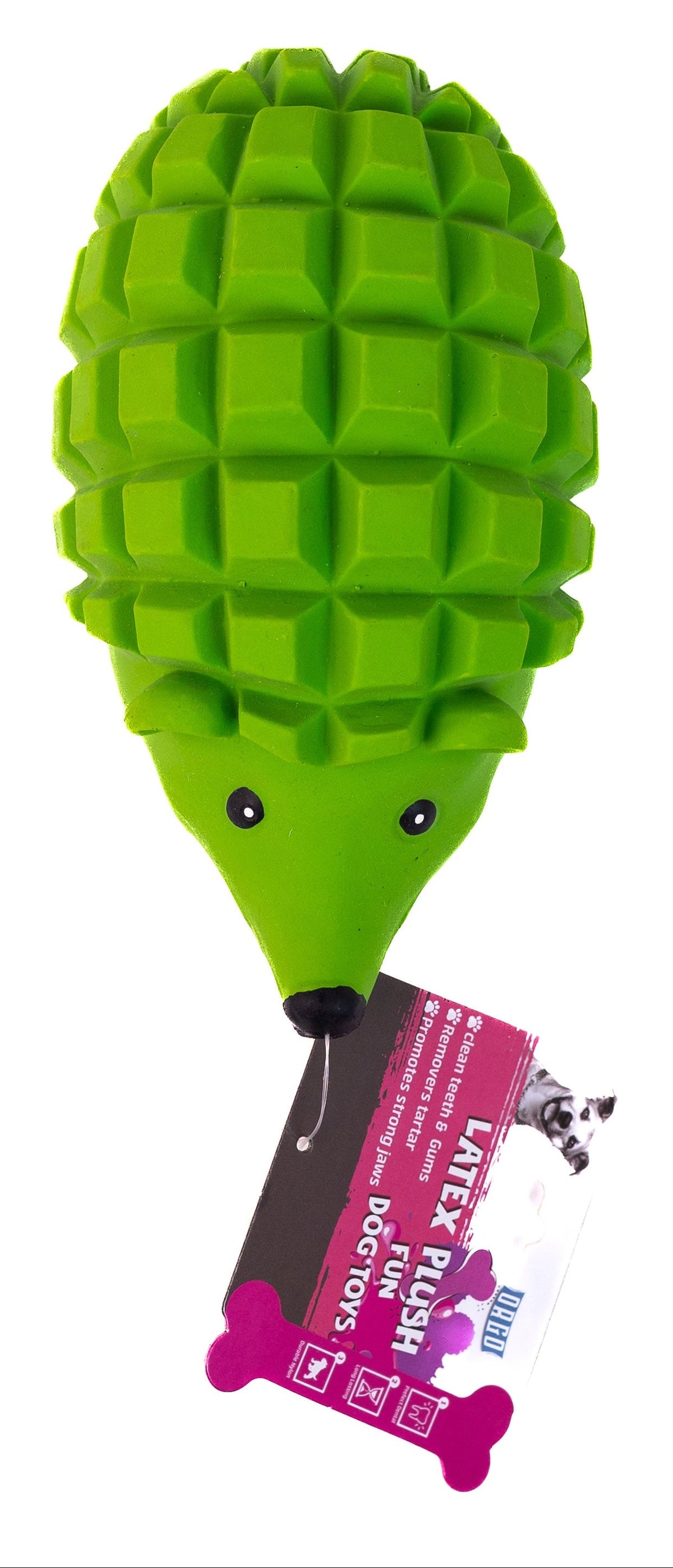 Orgo Latex Plush Hedgehog toy.