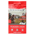 Package of Varone training pads with images of dogs and text on a white background