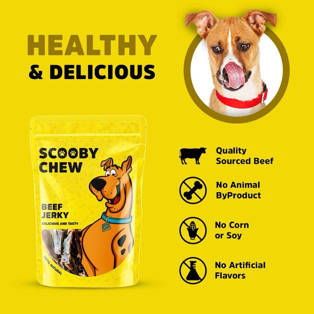 Scooby Chew Beef Jerky Dog Treats 120 gr.