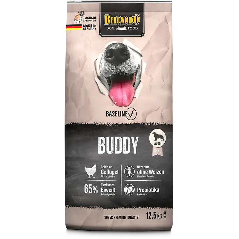 Belcando Baseline Buddy Dry Food with poultry for S to XL Breed Adult Dogs 12.5 kg.
