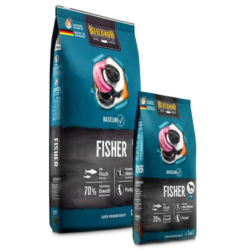Belcando Baseline Fisher Dry Food with Fisher for S to XL Breed Adult Dogs 12.5 kg.