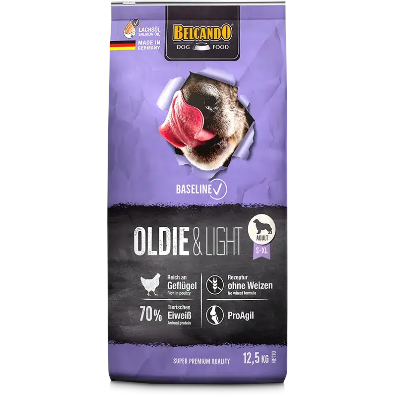 Belcando Baseline Oldie and Light Dry Food with poultry for S to XL Breed Adult Dogs 1 kg.