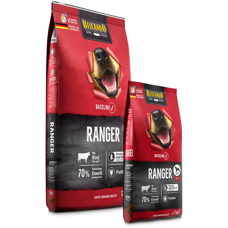 Belcando Baseline Ranger Gf Dry Food for adult S to XL with beef 1 kg.