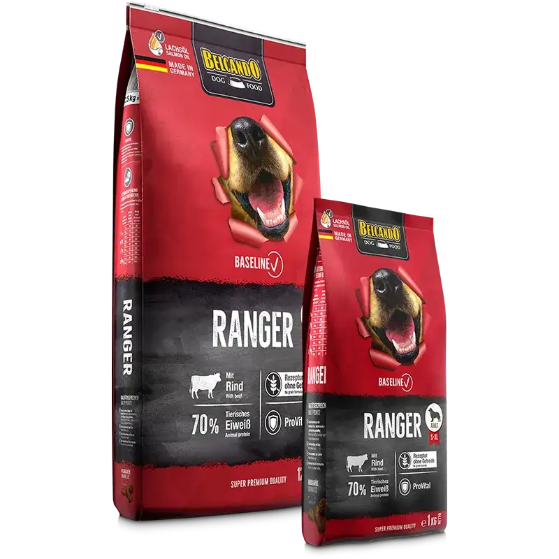 Belcando Baseline Ranger Gf Dry Food for adult S to XL with beef 12.5 kg + 1 kg FREE
