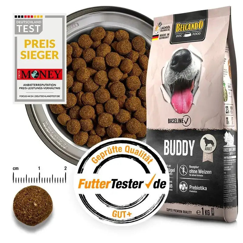 Belcando Baseline Buddy Dry Food with poultry for S to XL Breed Adult Dogs 12.5 kg.