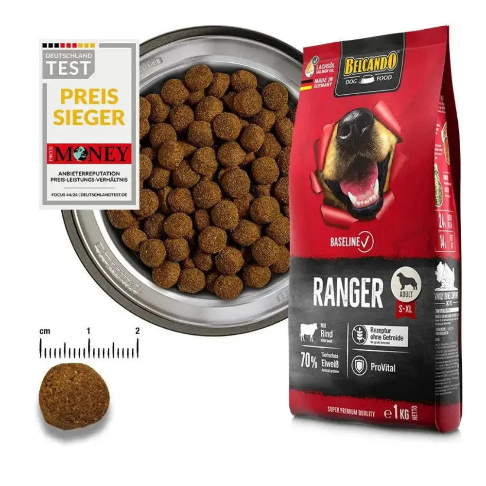 Belcando Baseline Ranger Gf Dry Food for adult S to XL with beef 12.5 kg.