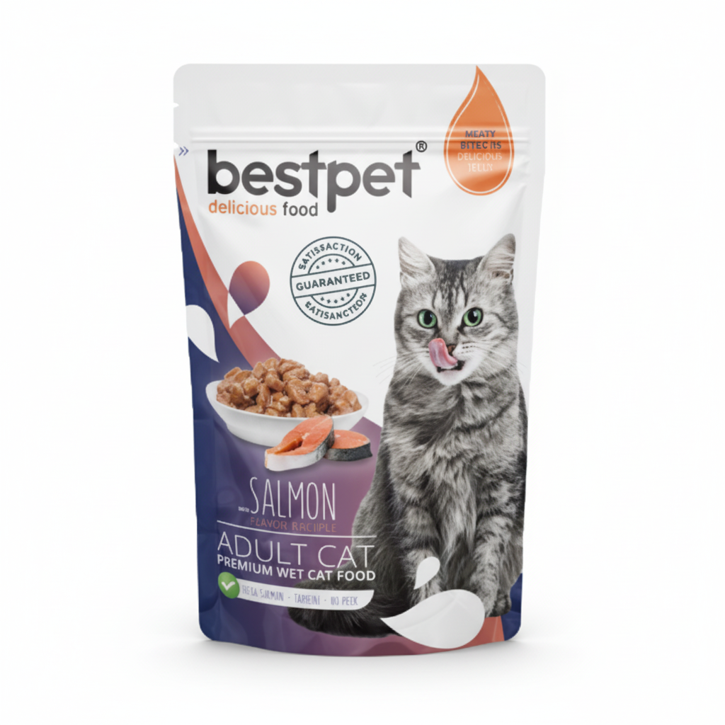 Bestpet Adult Cat Food on white background