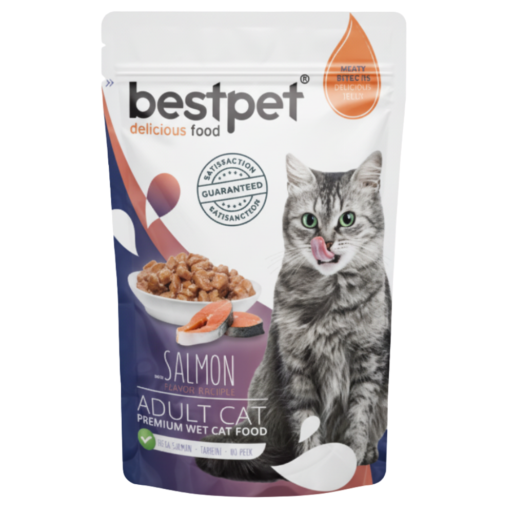 Bestpet Adult Cat Food on white background