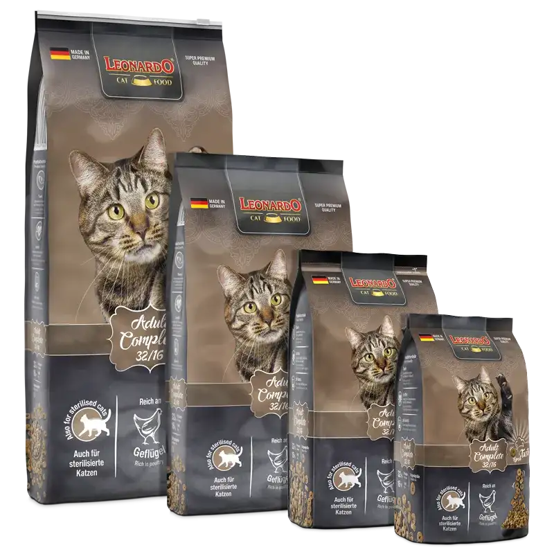Leonardo Dry Food For Adult Cats Complete 32/16 With Poultry 300 gr.