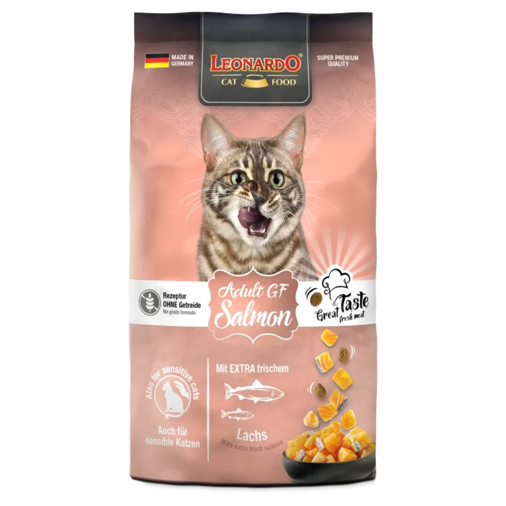 Leonardo Dry Food For Adult Cat GF With Salmon 1.8 Kg.