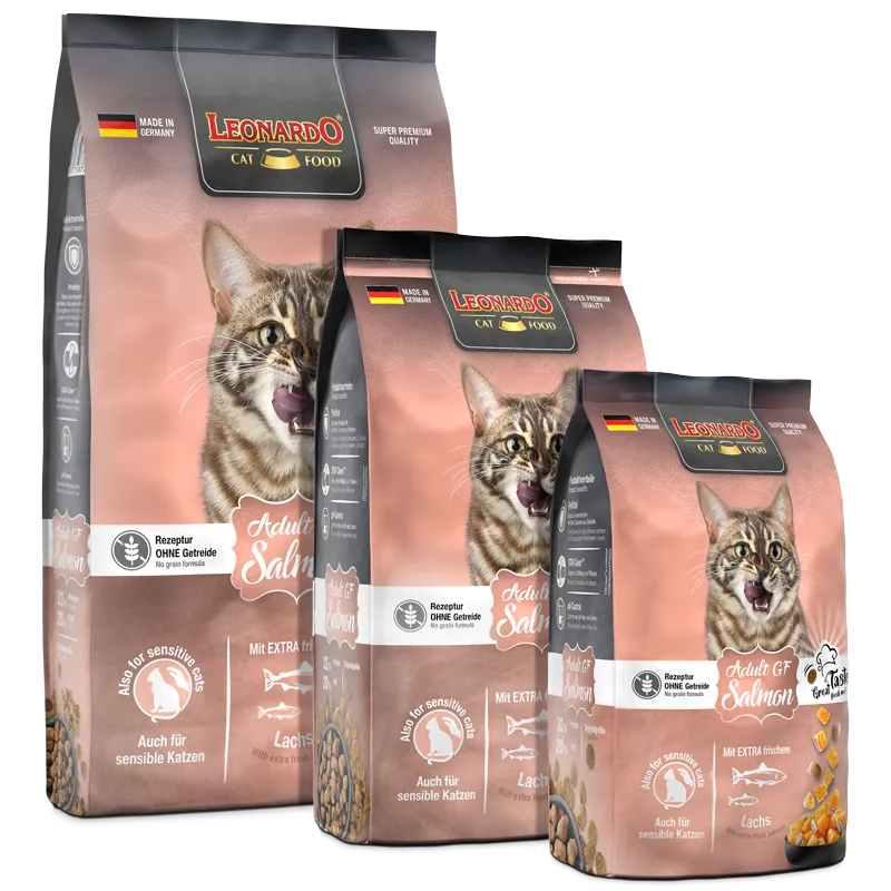 Leonardo Dry Food For Adult Cat GF With Salmon 1.8 Kg.