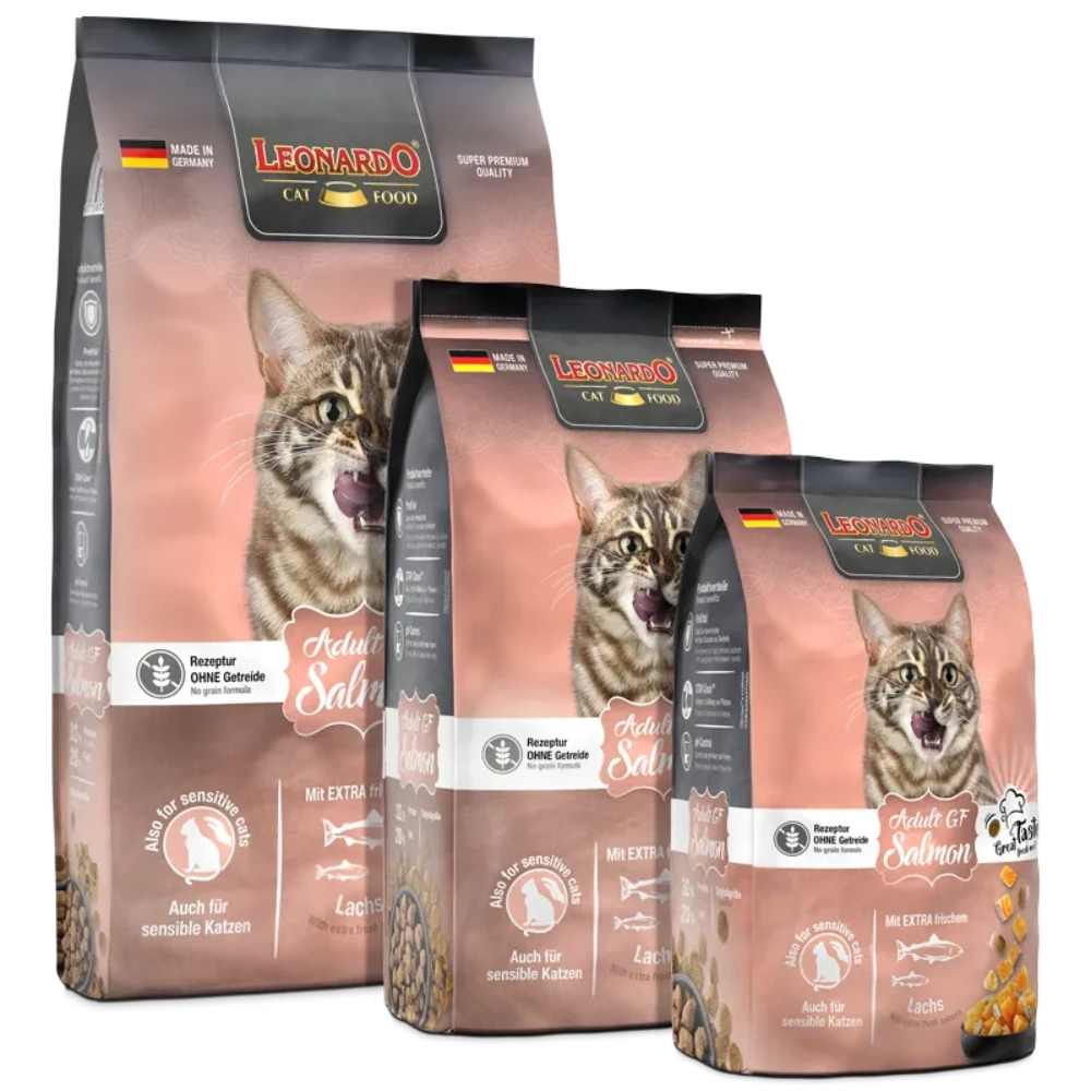 Leonardo Dry Food For Adult Cat GF With Salmon 1.8 Kg.