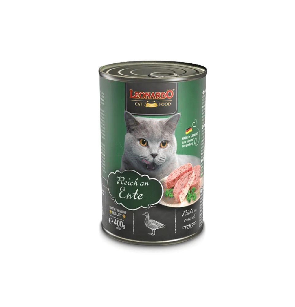 Leonardo Adult Cat Wet Food Rich In Duck 400 gr.