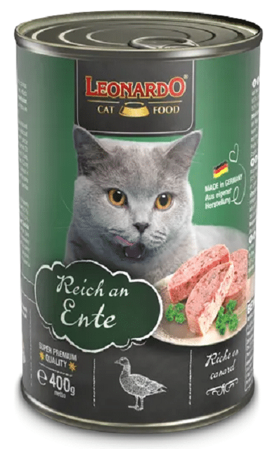 Leonardo Adult Cat Wet Food Rich In Duck 400 gr.