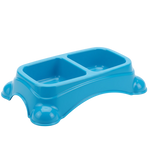 Blue Elevated Pet Bowl - White Background