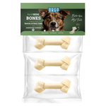 Orgo Rawhide Bones For Dog Dental Oral Care 3 PC Medium.