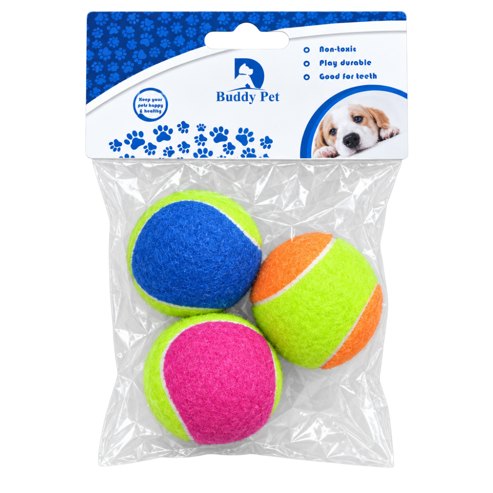 Buddy Pet Cat Toy 3 Balls Tennis Small Petfast.shop Buddy pet Dog Supplies Toys petfast.shop Egypt PBU6842S Default Title 85.00