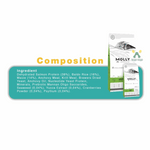 Molly pet food packaging with ingredient list on a white background