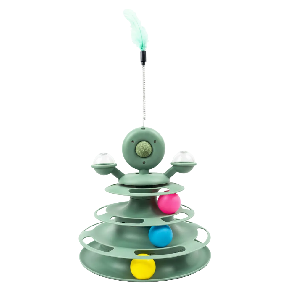 Cat Toy Tower - Catnip Inside Circle