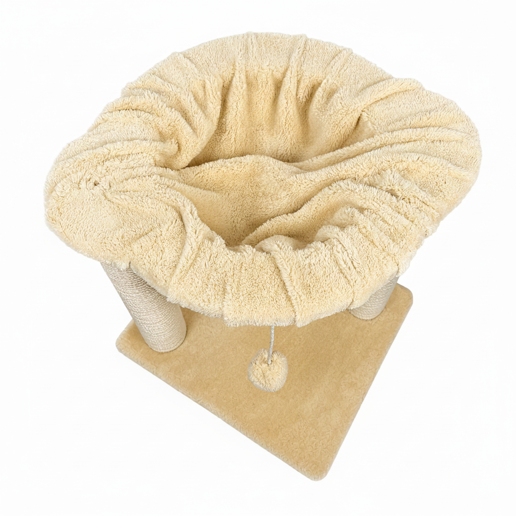 Cat Tree Beige Top View