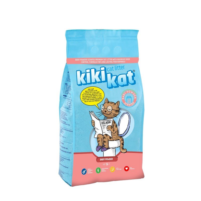 Kiki Kat Cat Litter baby powder 5L.